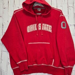 Ohio State Buckeyes ESPN Authentic Apparel Hoodie Red Stitched Logo  NCAA Men XL
